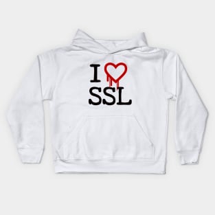 I Love SSL - Heart Bleed Bug Shirt Kids Hoodie